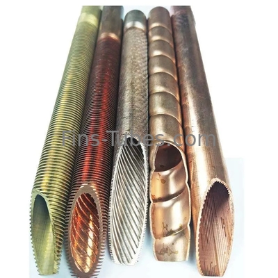 acheter DELLOK tubes à nageoires basses en cuivre à rainures intérieures pour échangeur de chaleur et refroidisseur d'air online manufacture
